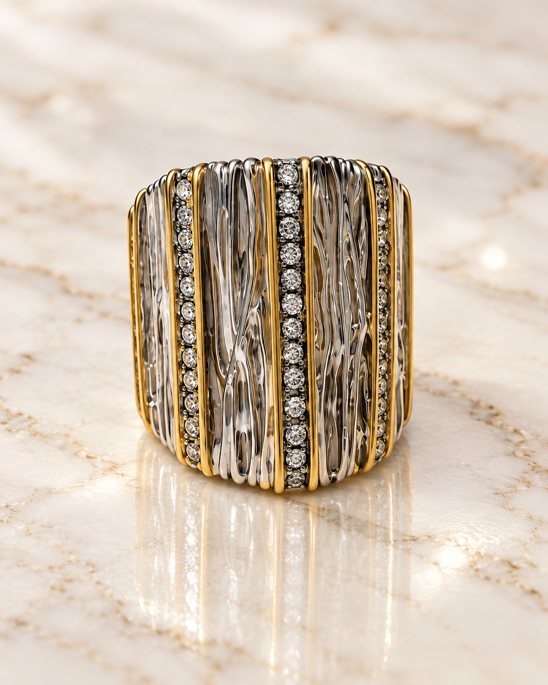 Celeste Crystal Statement Ring