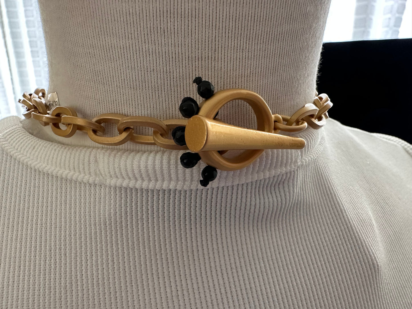 Gold long necklace
