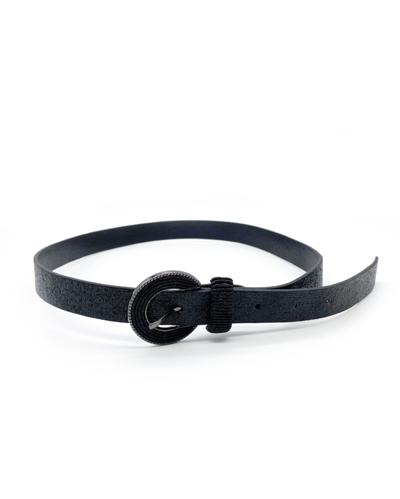 Slim Metallic Glitter Belt