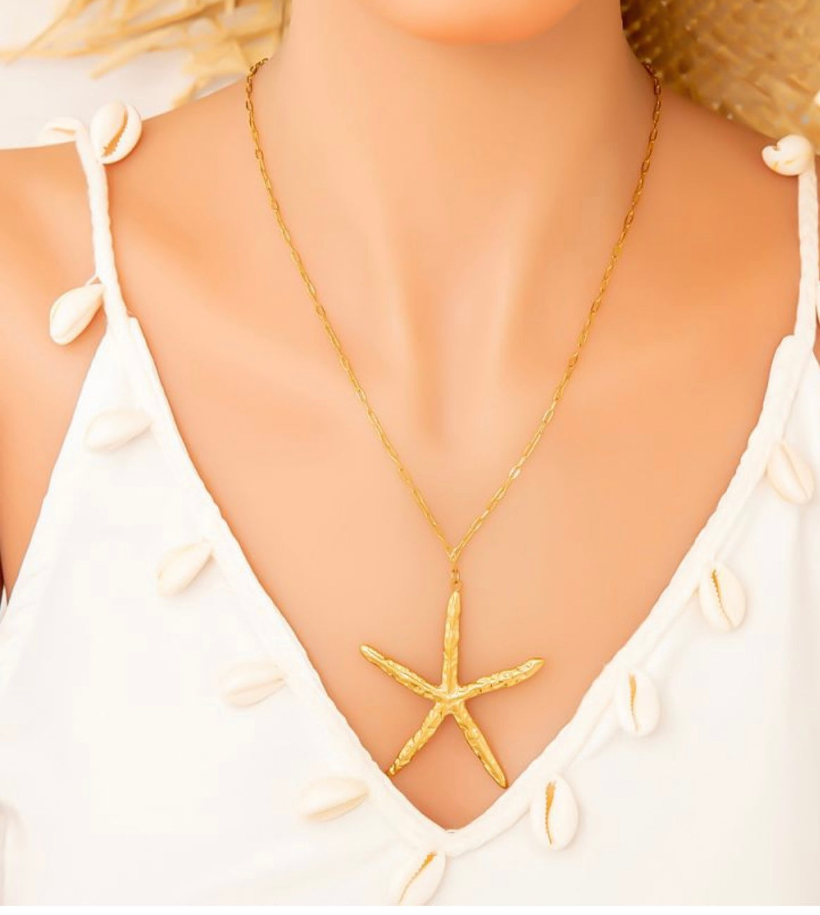 Long starfish necklace