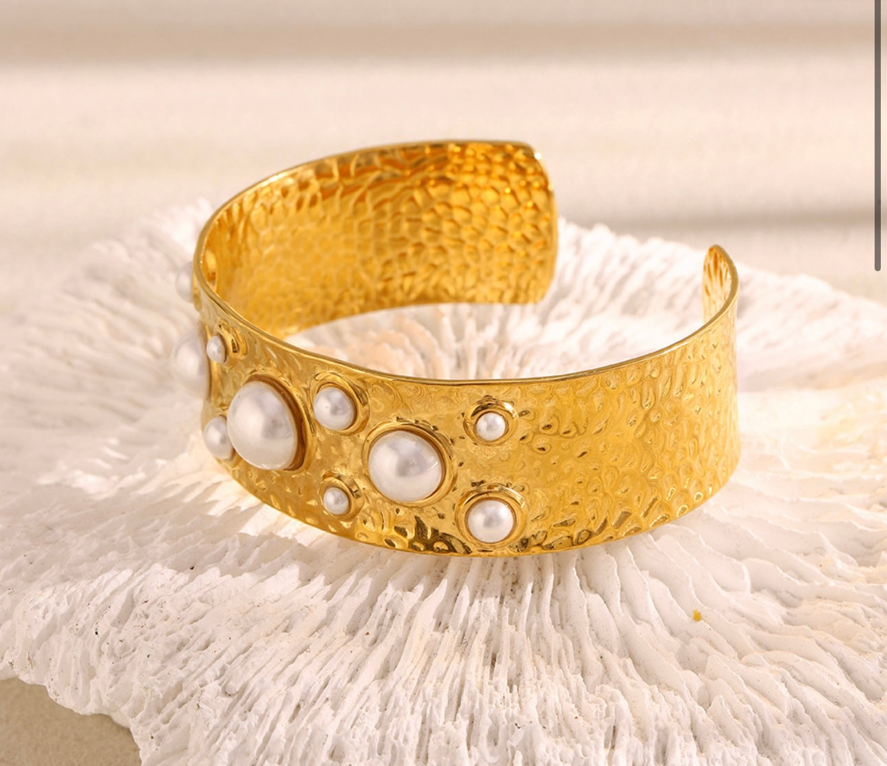 Pearl cuff bracelet