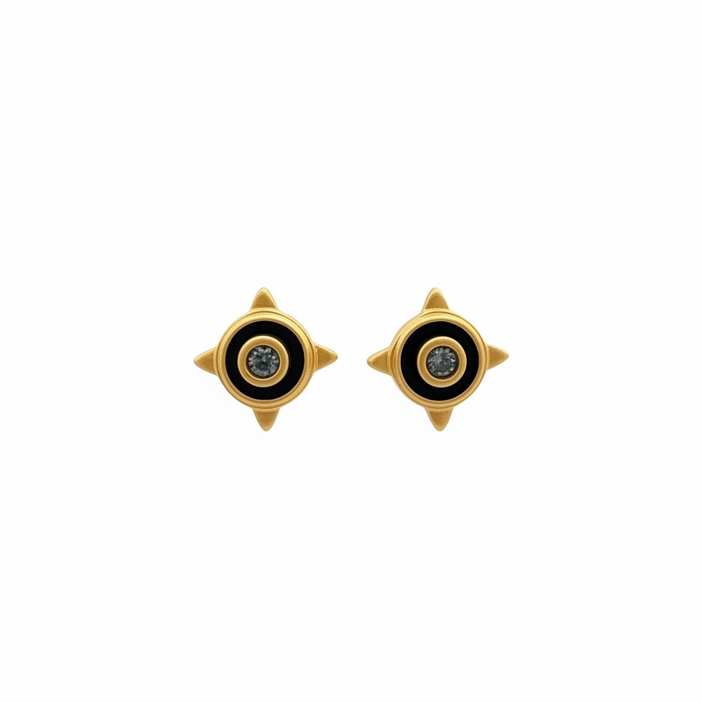 Black and Gold earrings