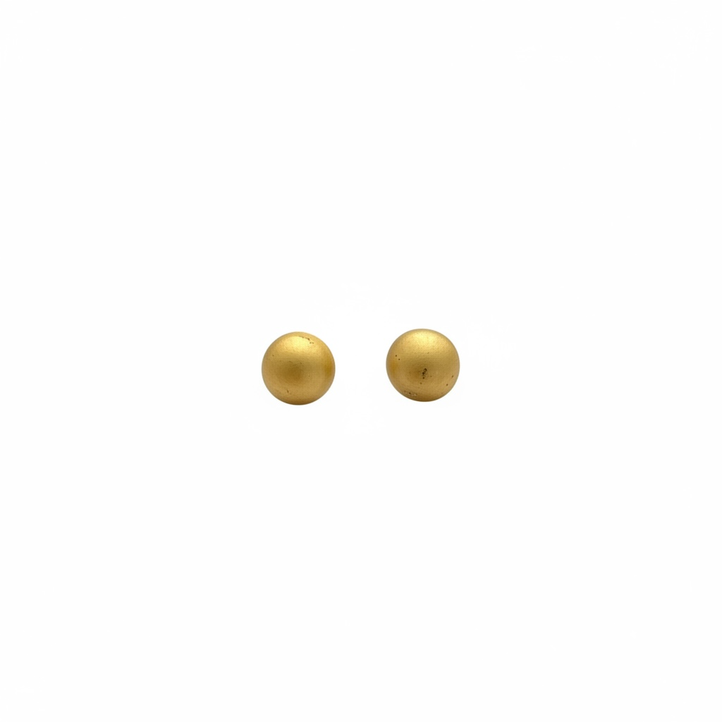 Small round gold earrings