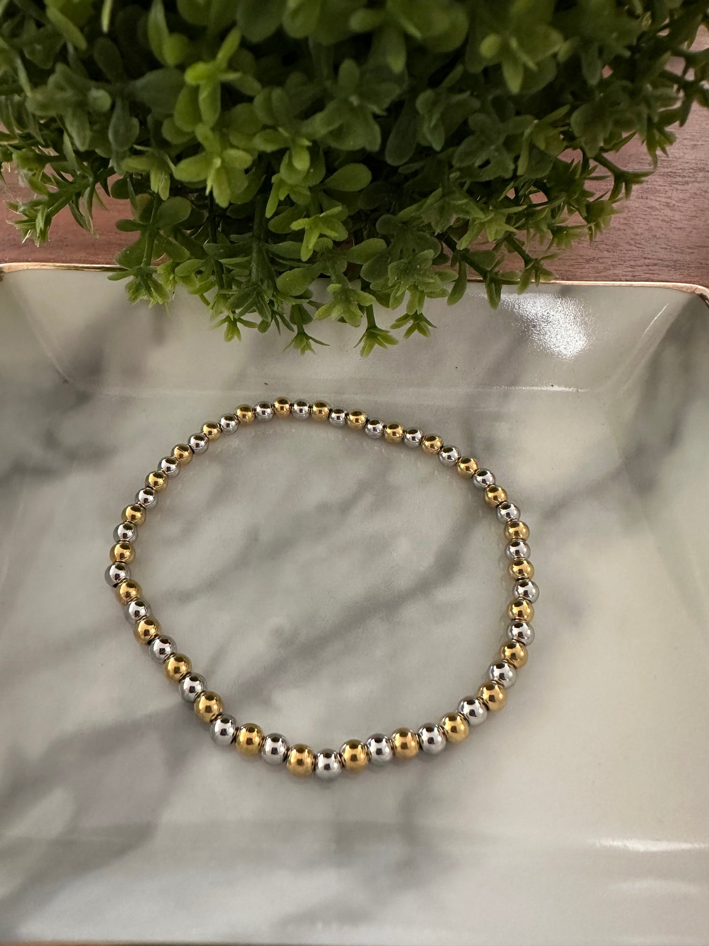 Gold and silver bracelet