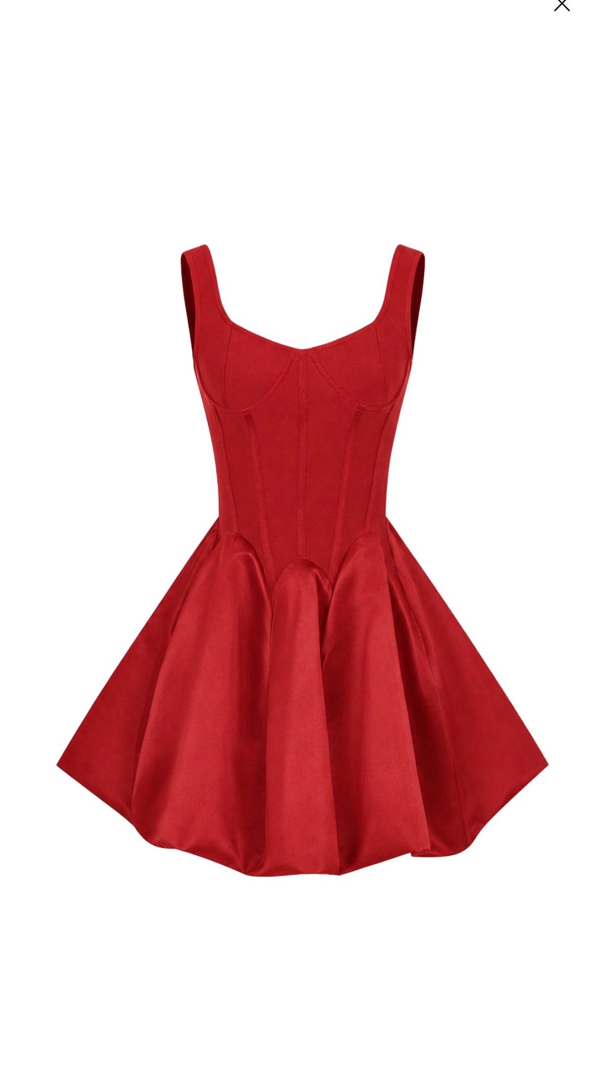 Bandage Sleeveless Satin Flare Dress