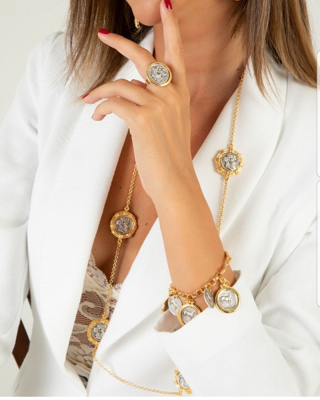Coins set necklace