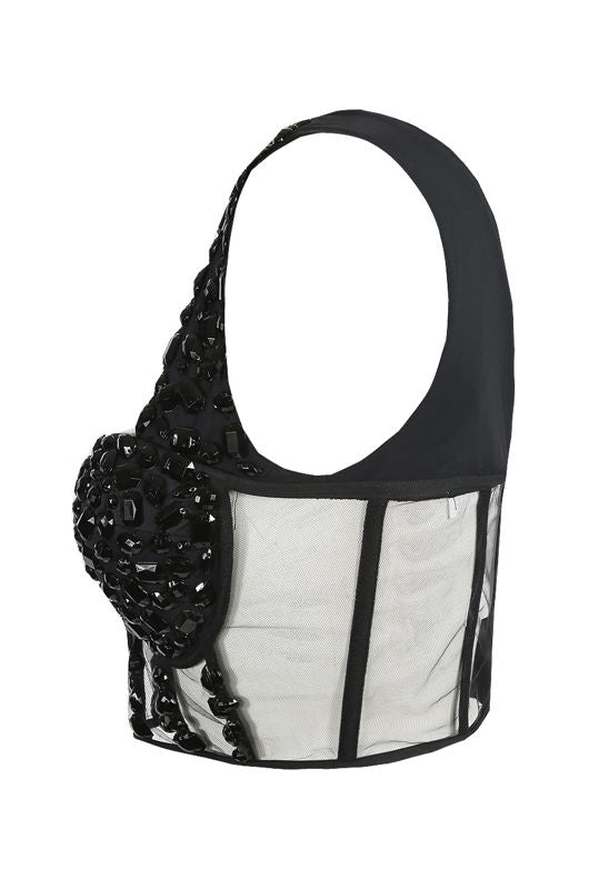Diamante Mesh Bustier