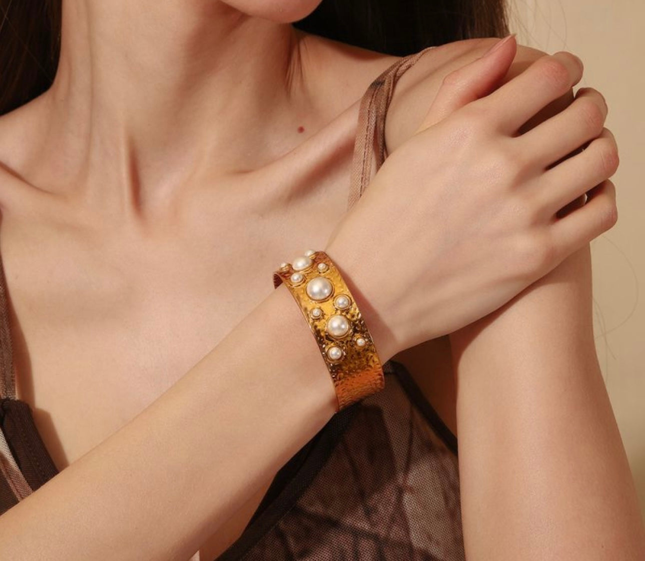 Pearl cuff bracelet