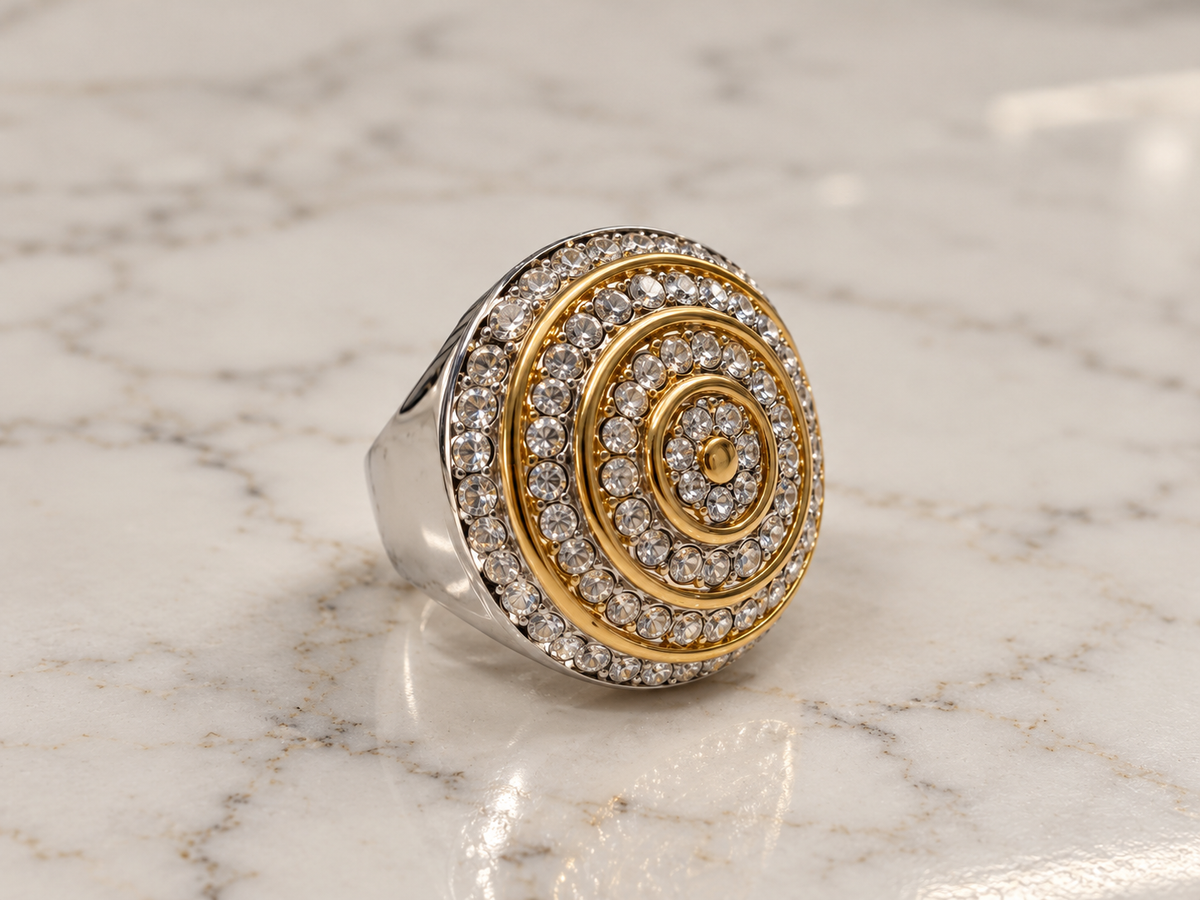 Aurelia Circle Crystal Ring
