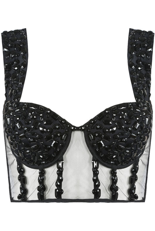 Diamante Mesh Bustier