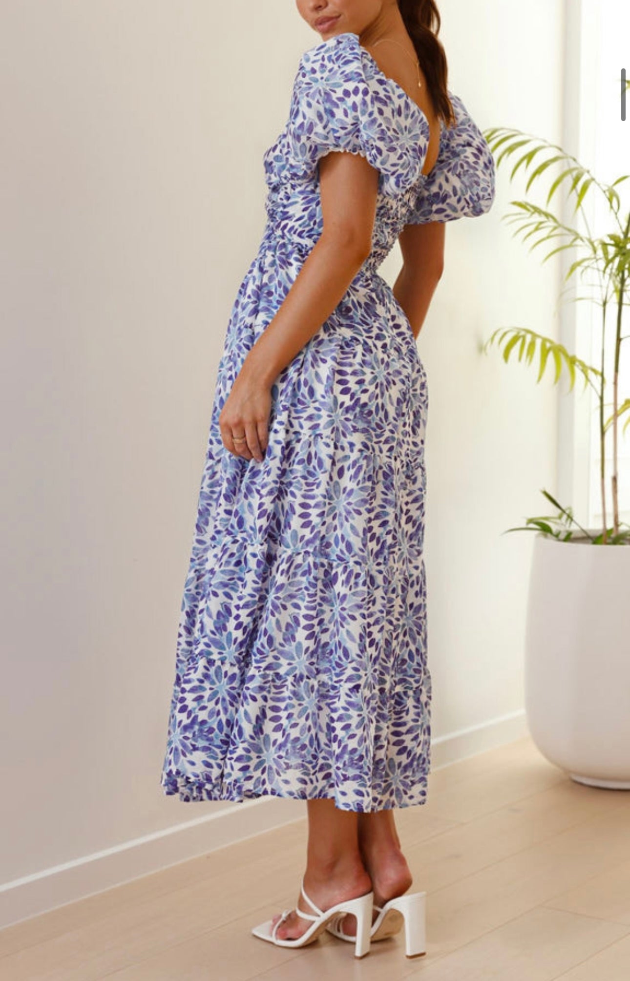 Purple floral dress