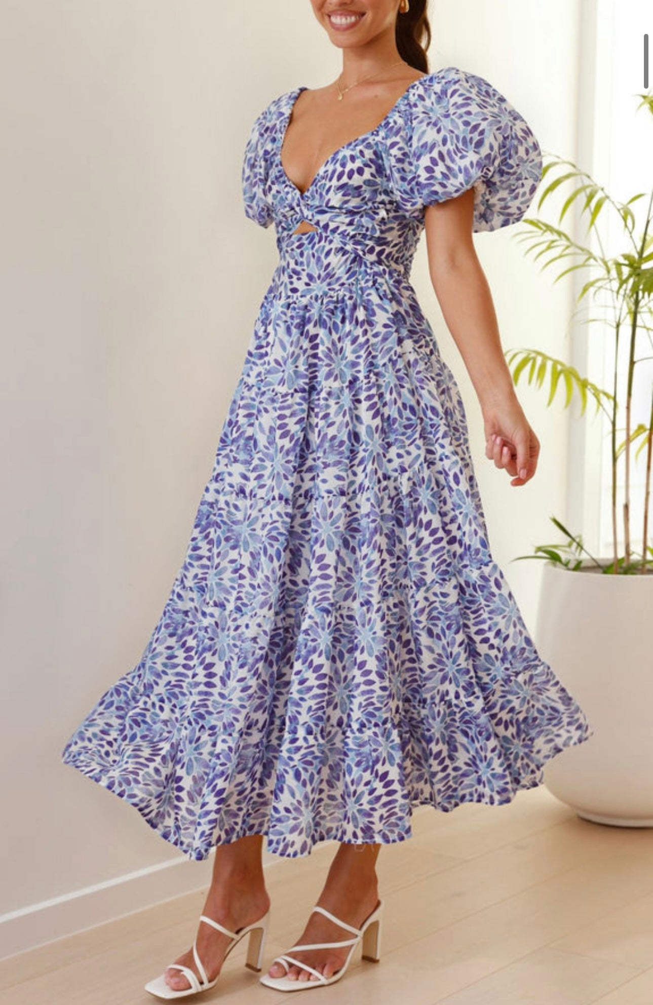 Purple floral dress
