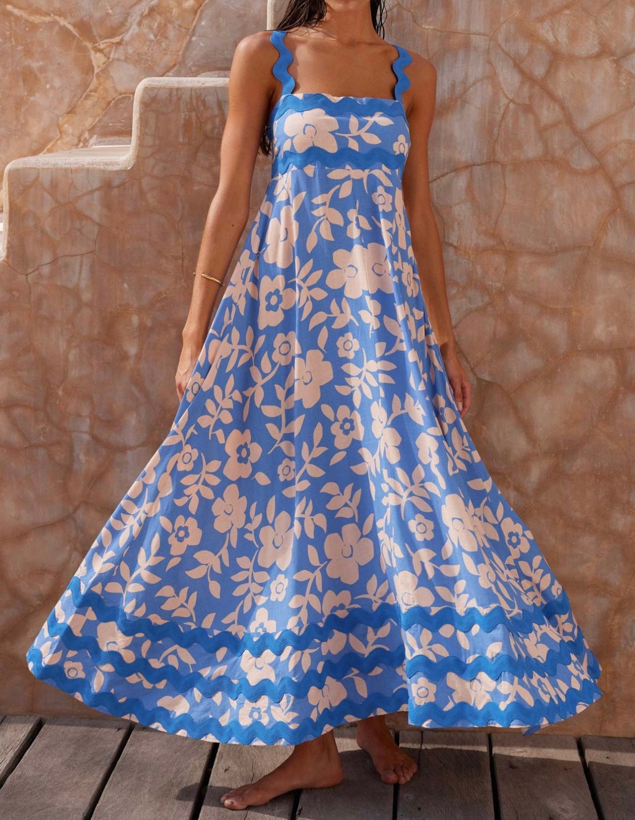 Sky blue maxi dress