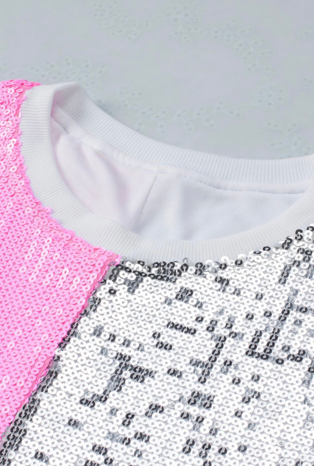 Sequin color block dress