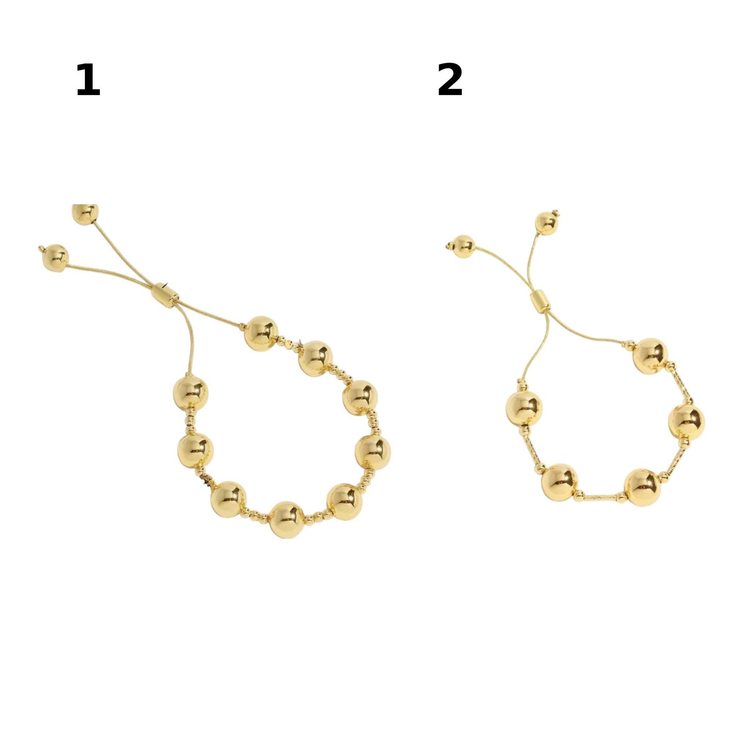 Gold beads bracelet