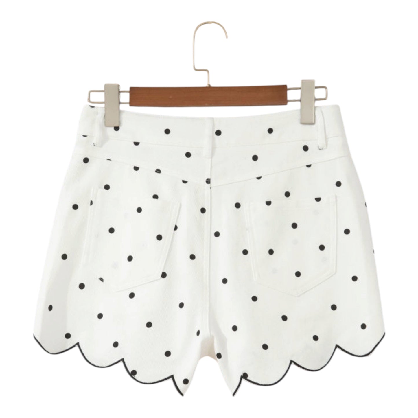 White polka dots shorts