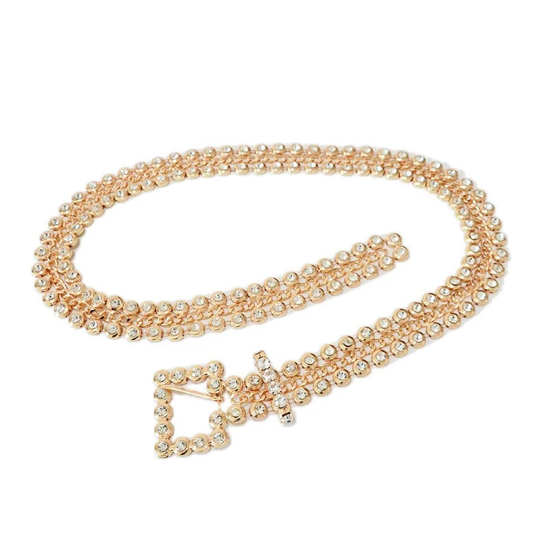 Rhinestone Chain Belt