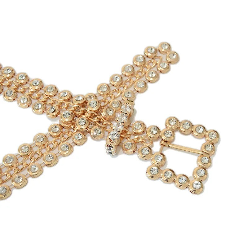 Rhinestone Chain Belt