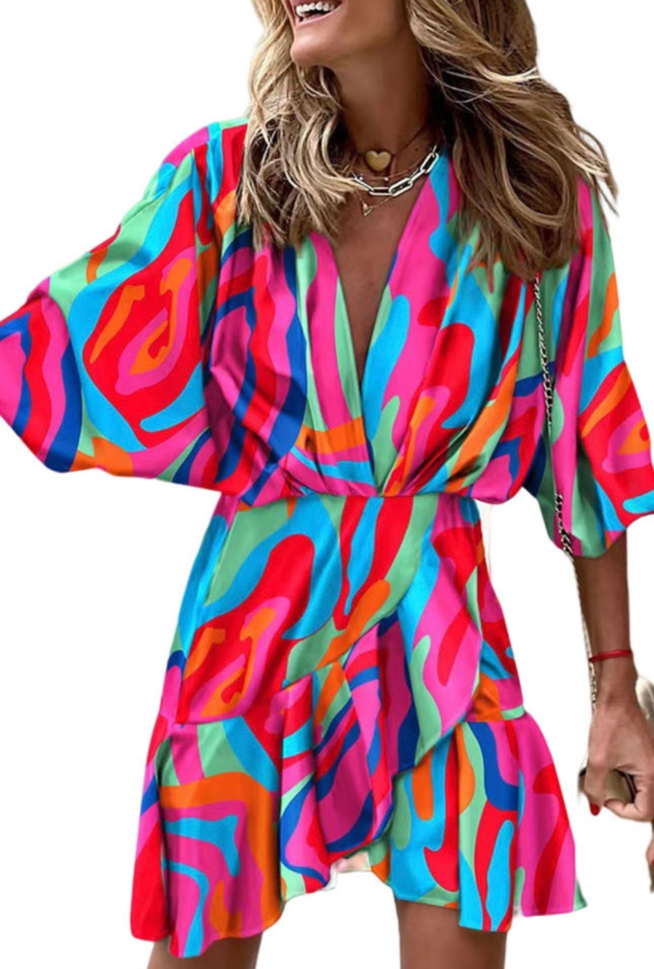 Abstract print dress