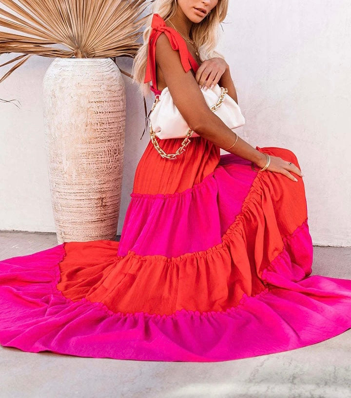 Patches maxi dress