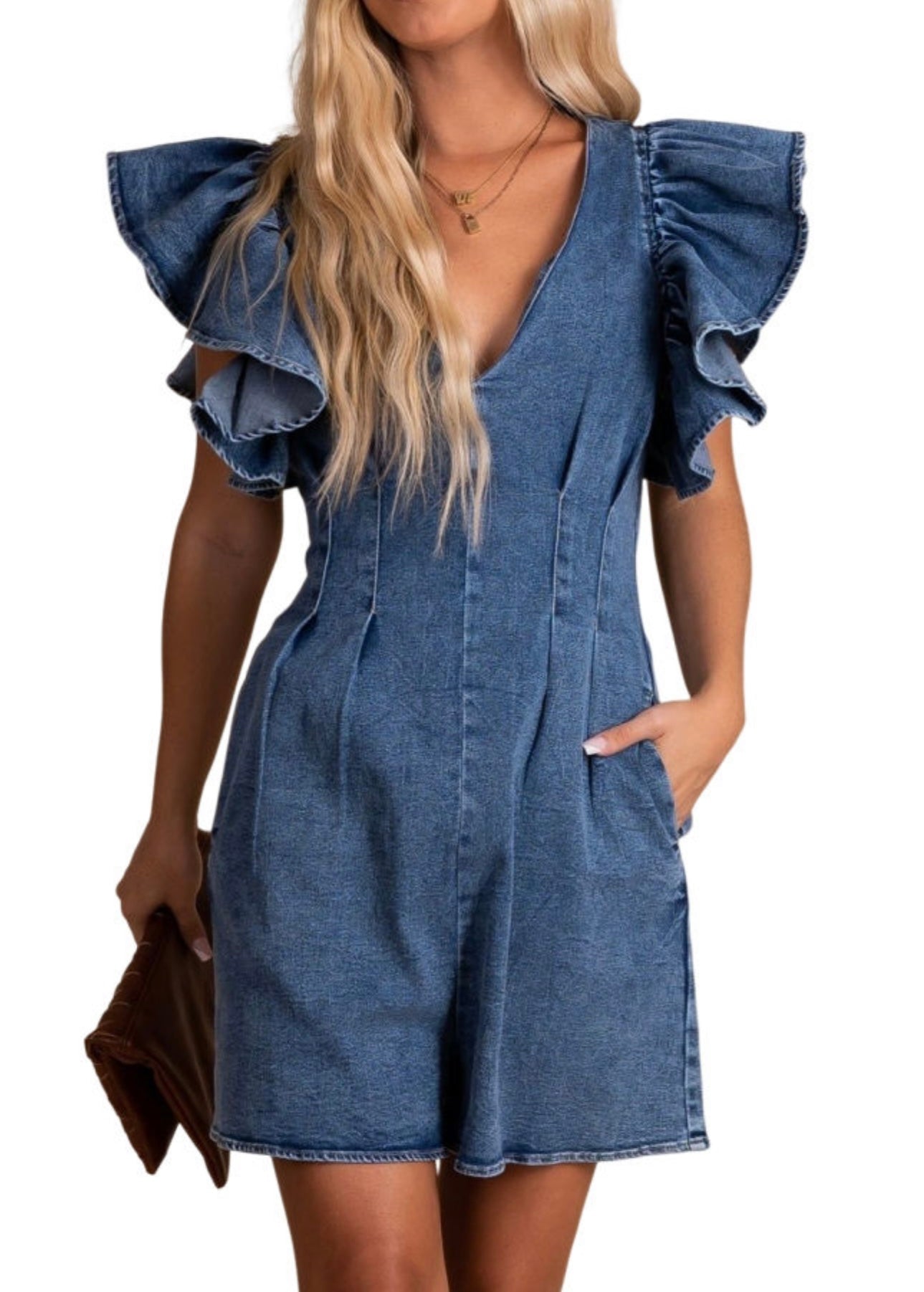 Denim romper