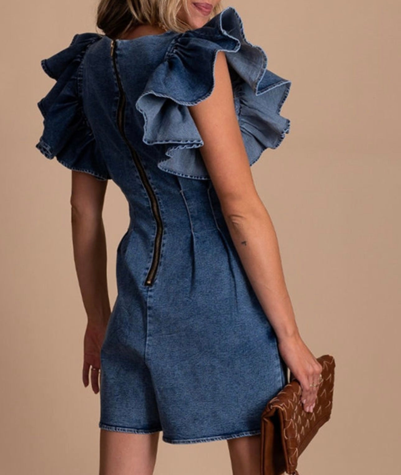 Denim romper