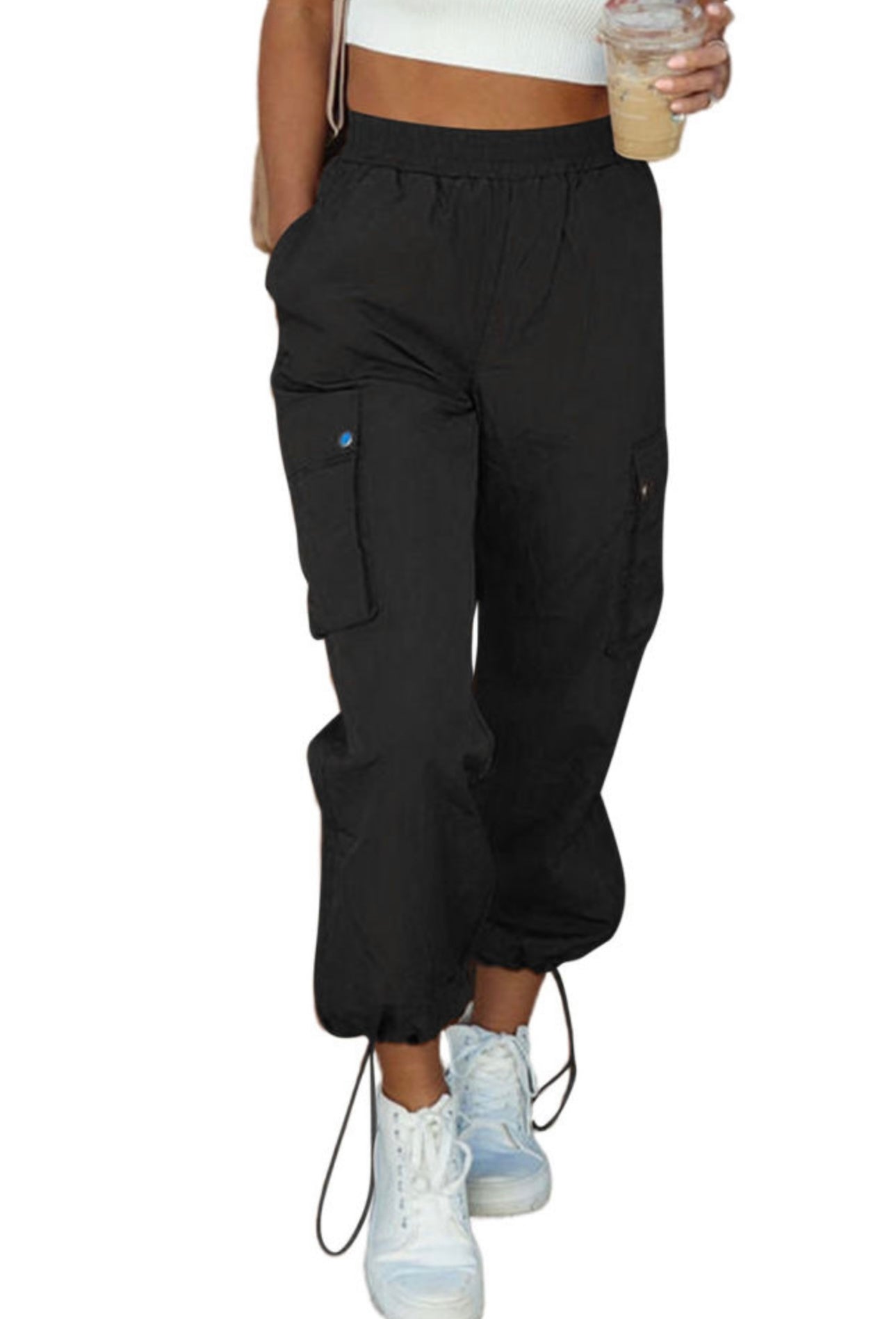 Black cargo pants