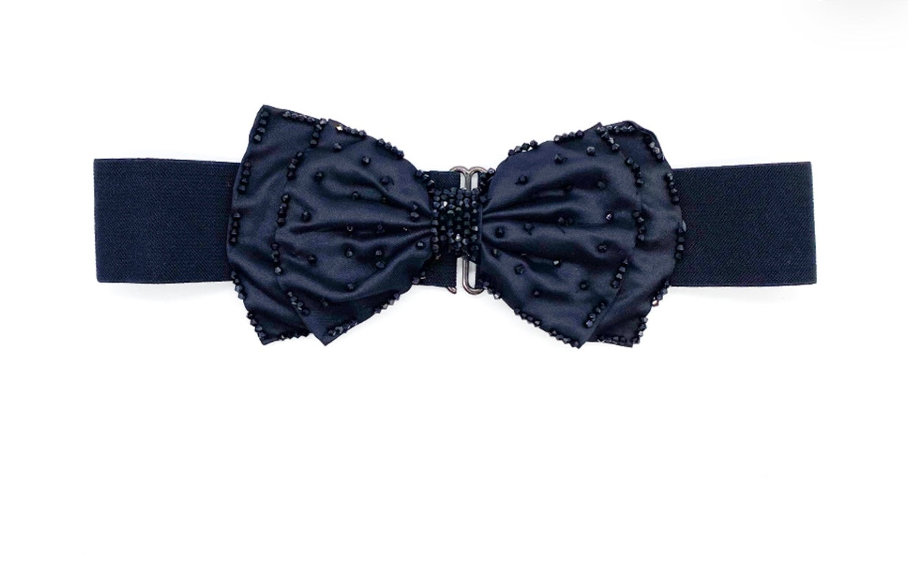 Embellished Bow Waist Belt