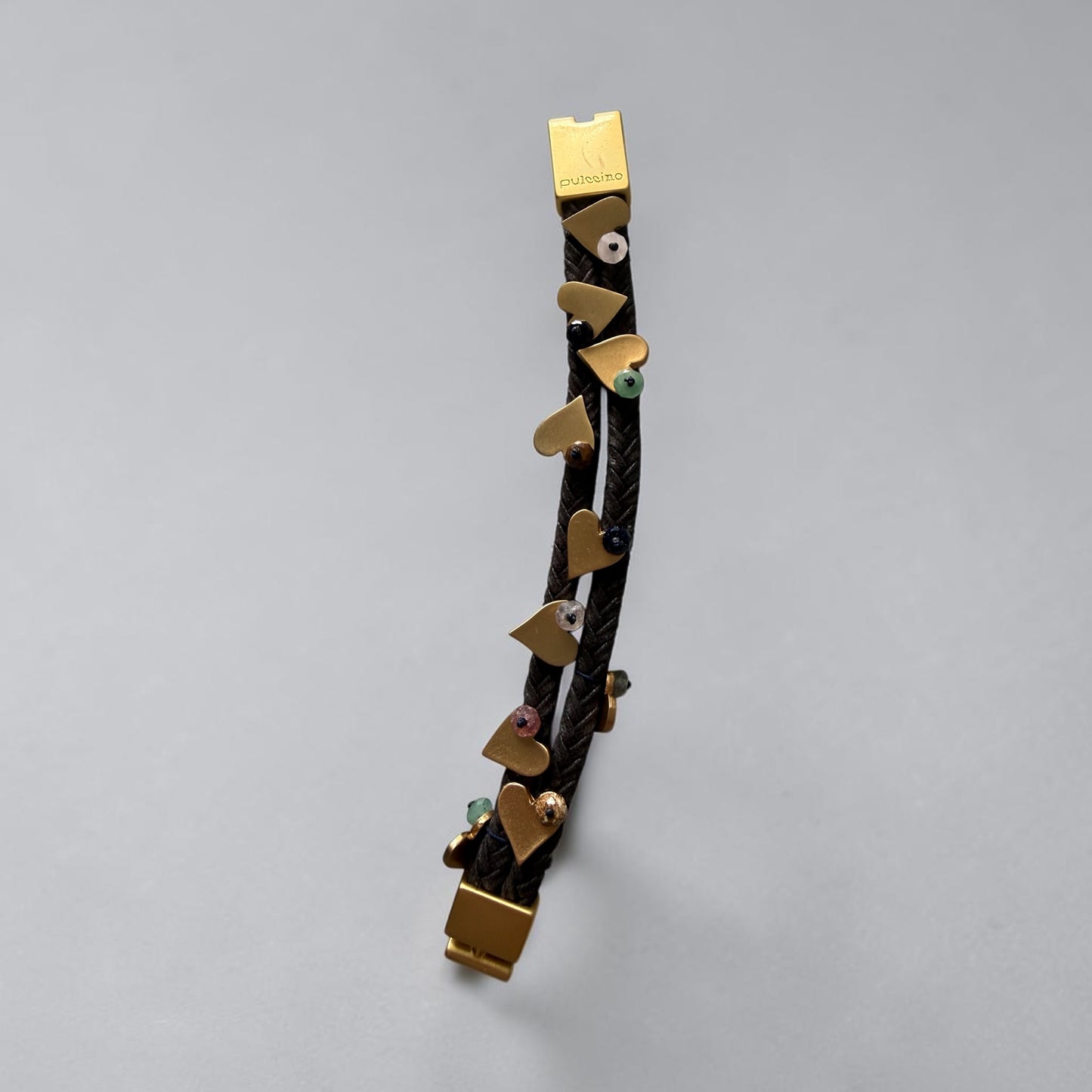 Brown hearts bracelet