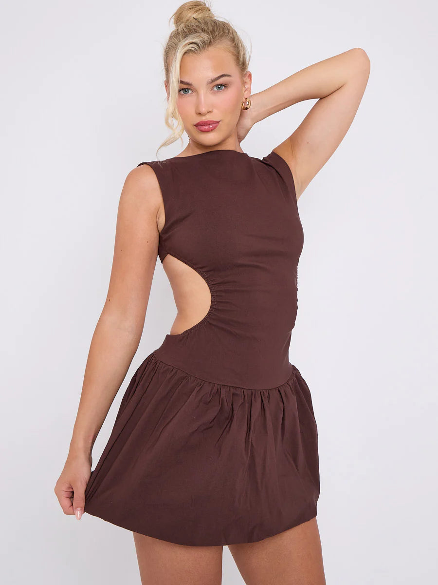 Brown balloons dress