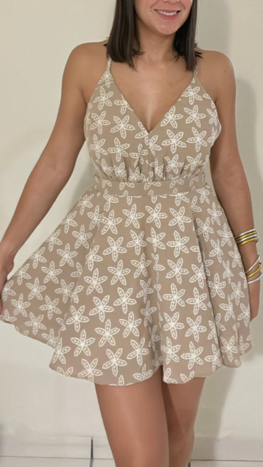 Embroidery flower dress