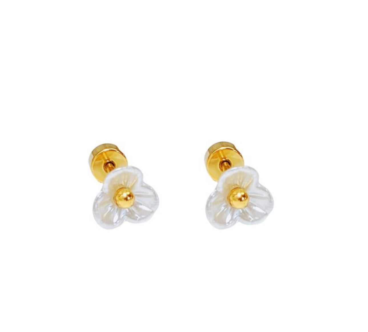 Shell flower earrings