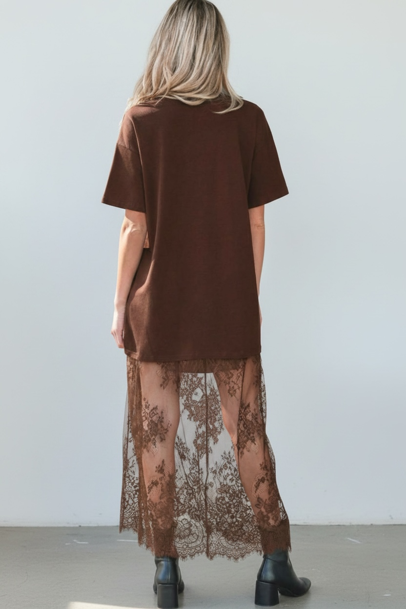 Tshirt lace dress