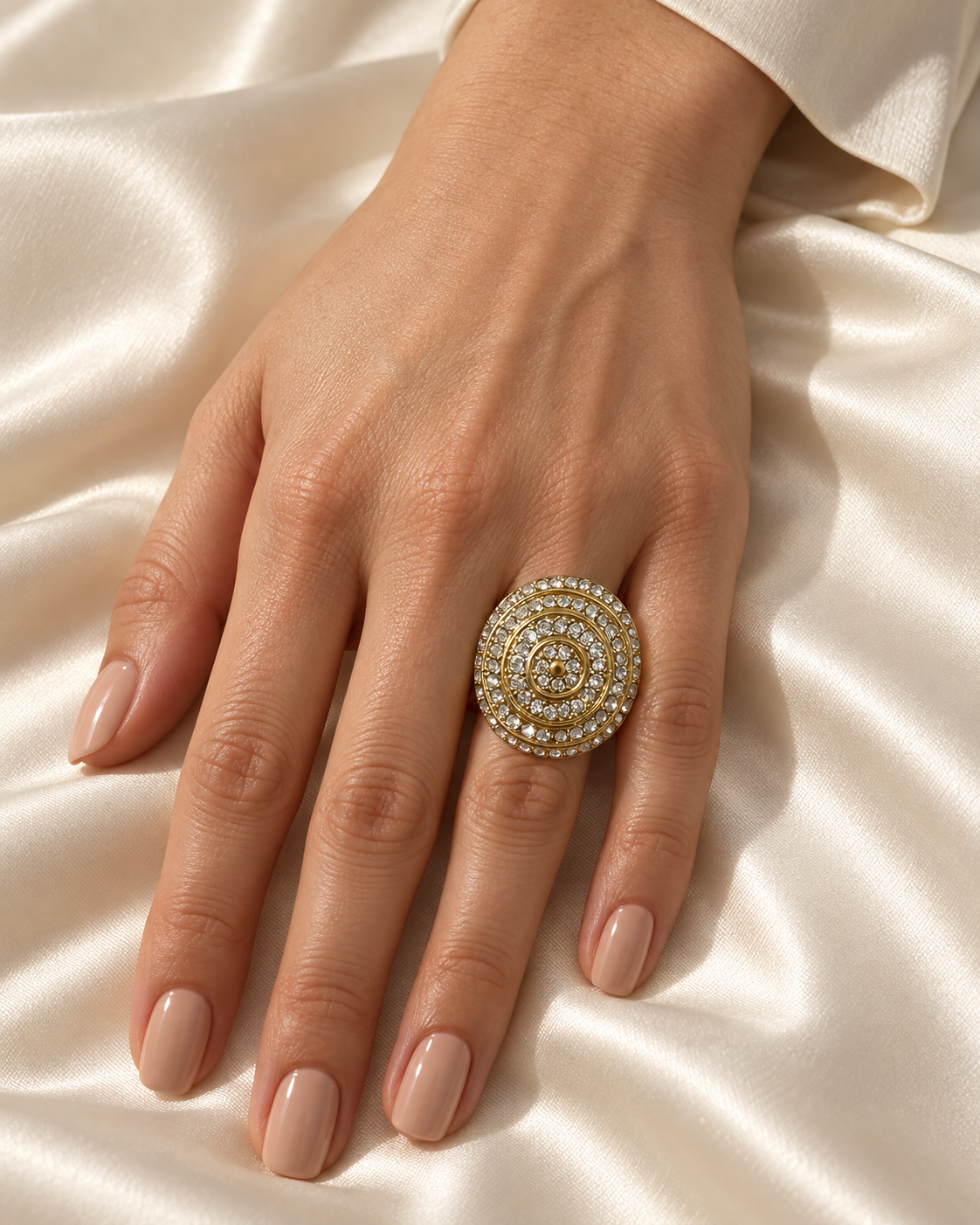 Aurelia Circle Crystal Ring