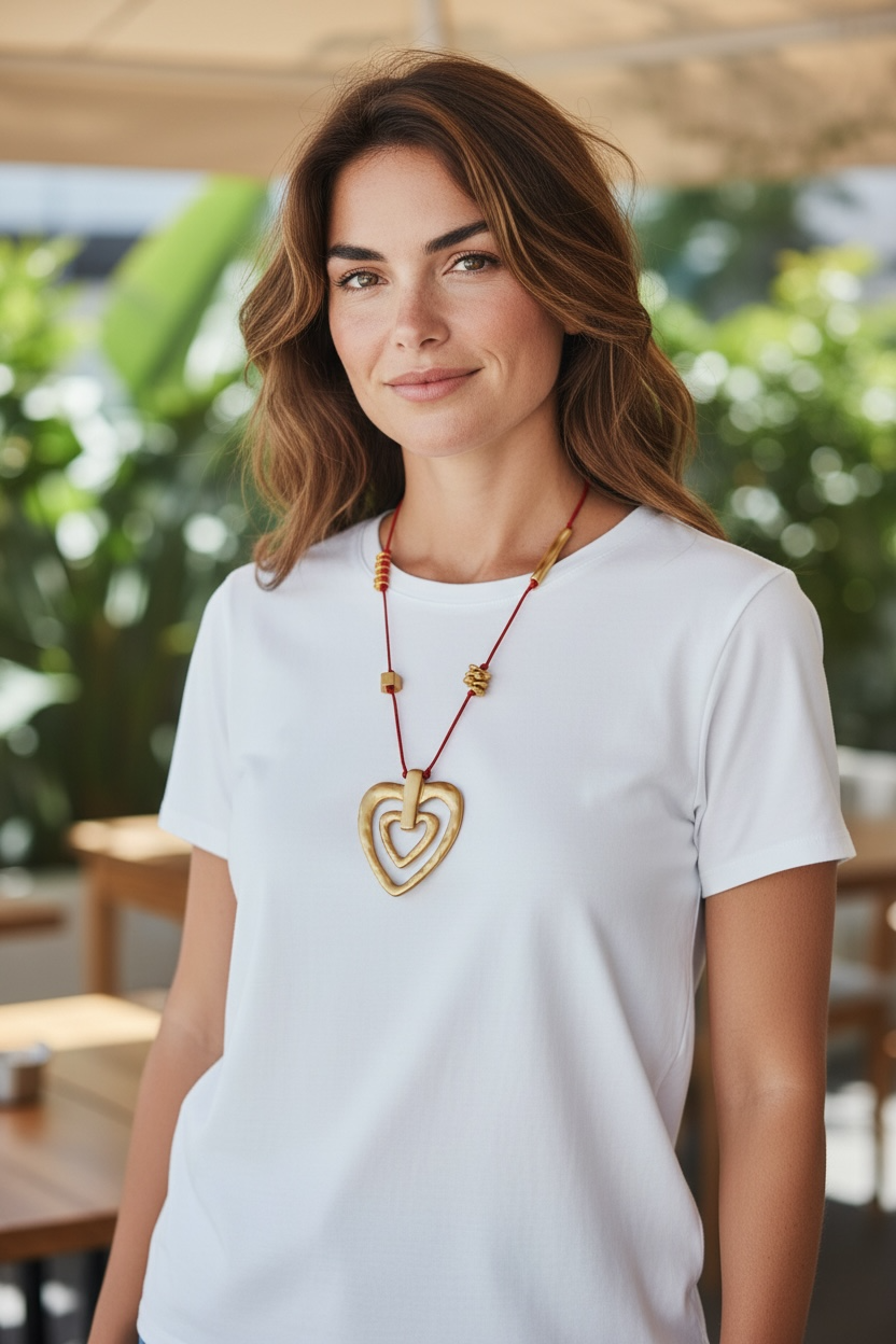 Red heart necklace