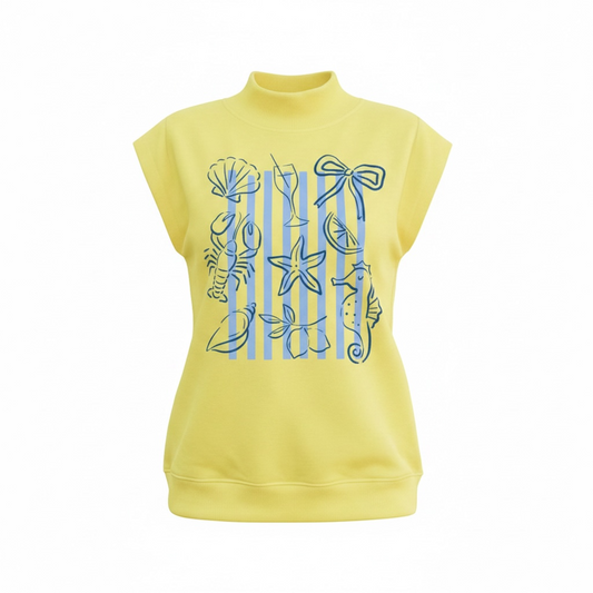 Seashell coquette top