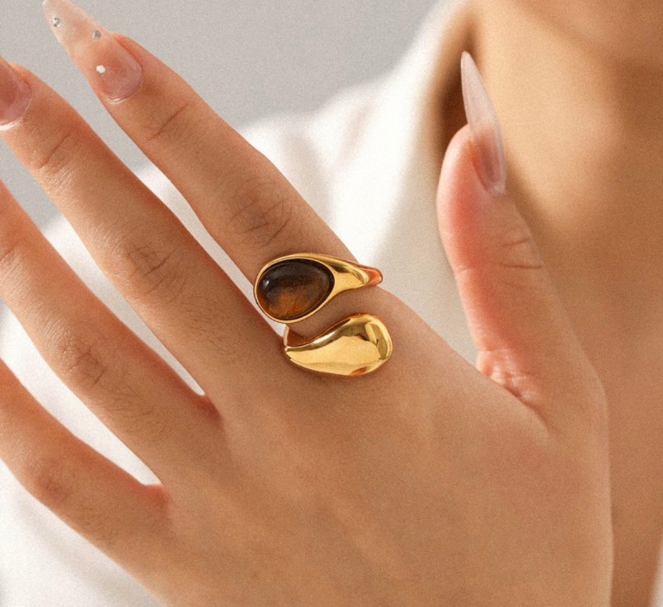 Tiger eye ring