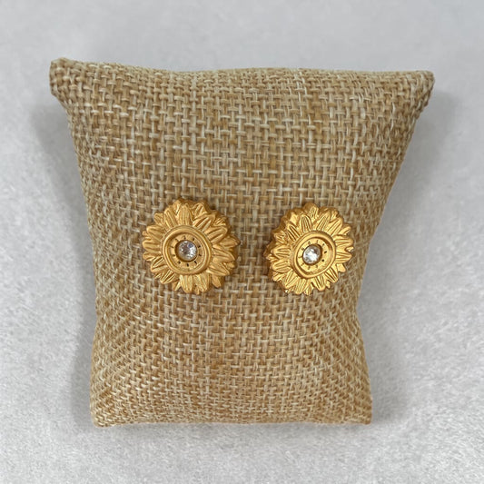 Sunflower Swarovski earrings
