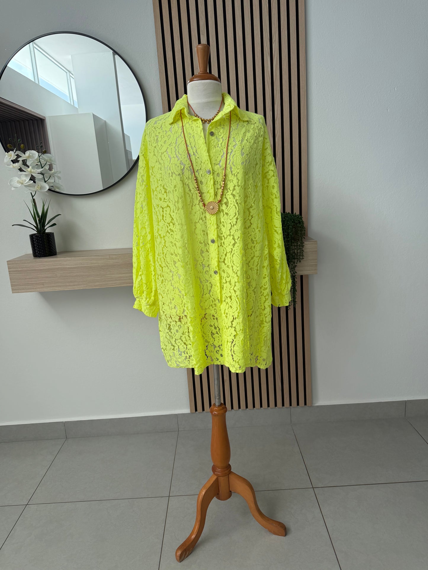 Lace oversized shirt