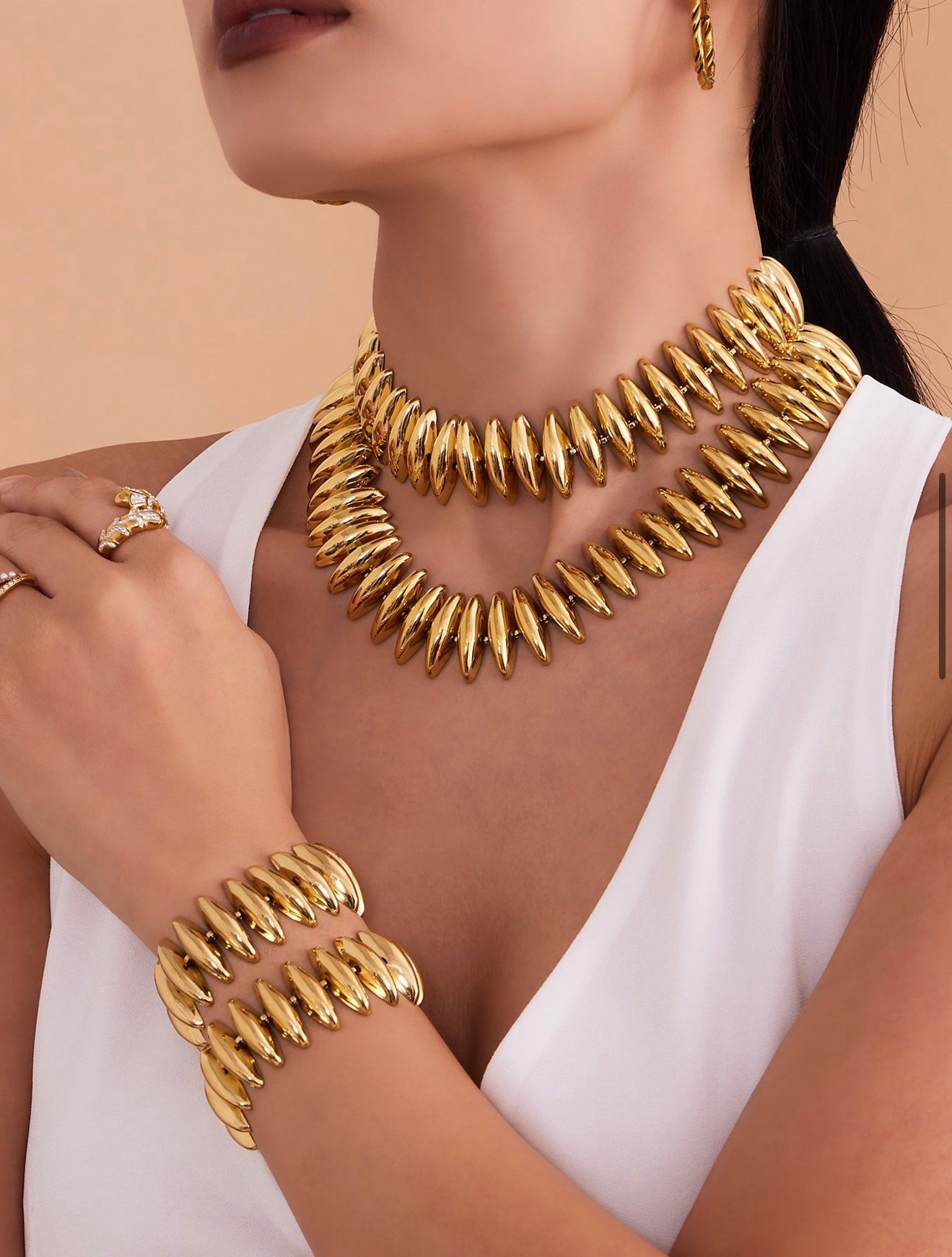 Punky necklace and bracelet