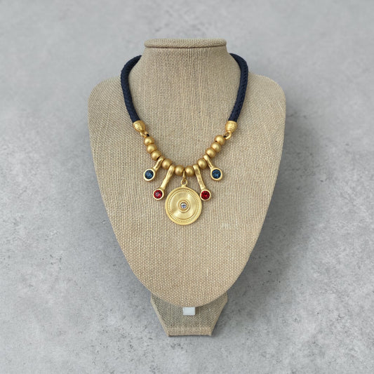 Navy blue necklace