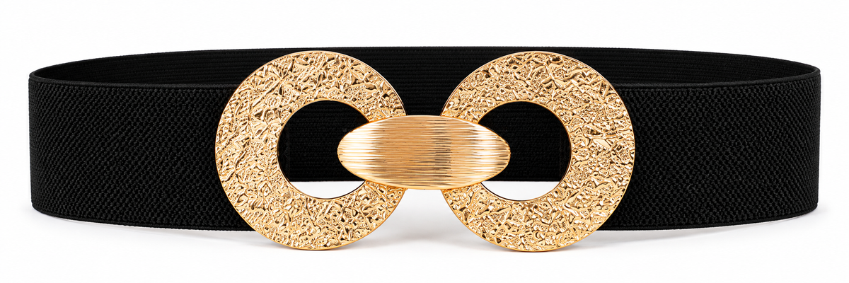 Gold Double Ring Elastic Belt