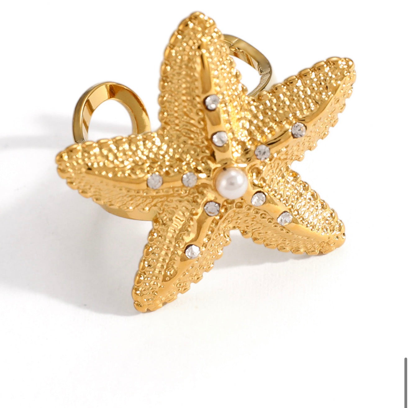 Starfish earrings and ring