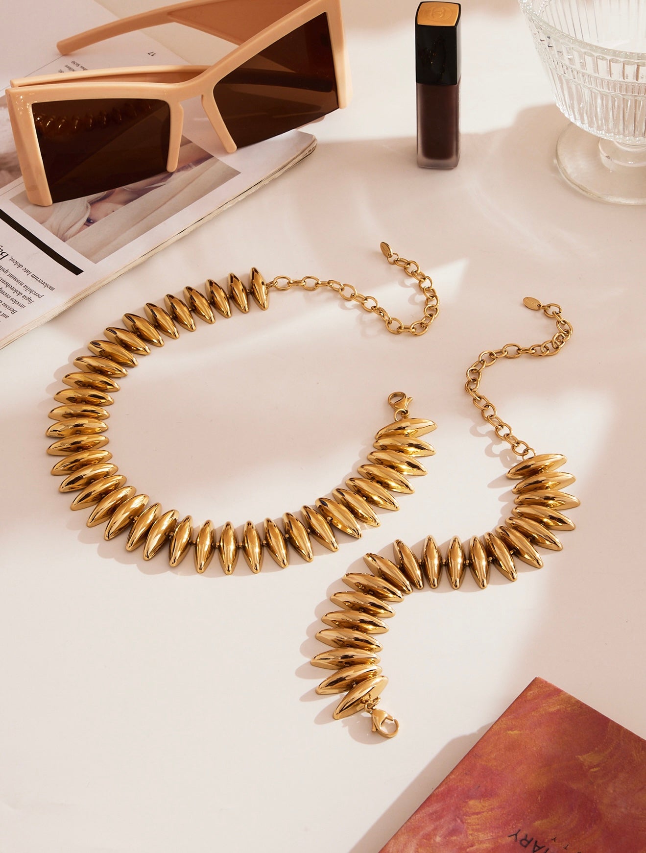 Punky necklace and bracelet