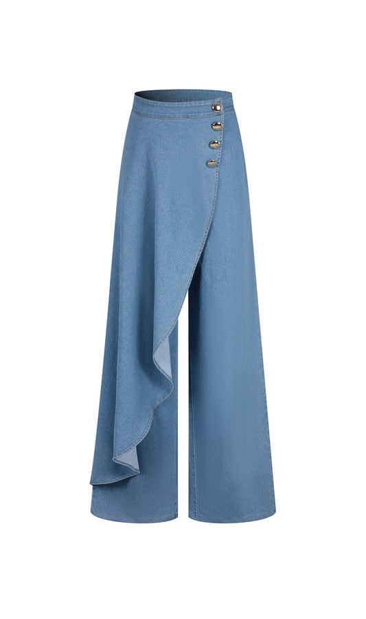 Overlay Denim Pants