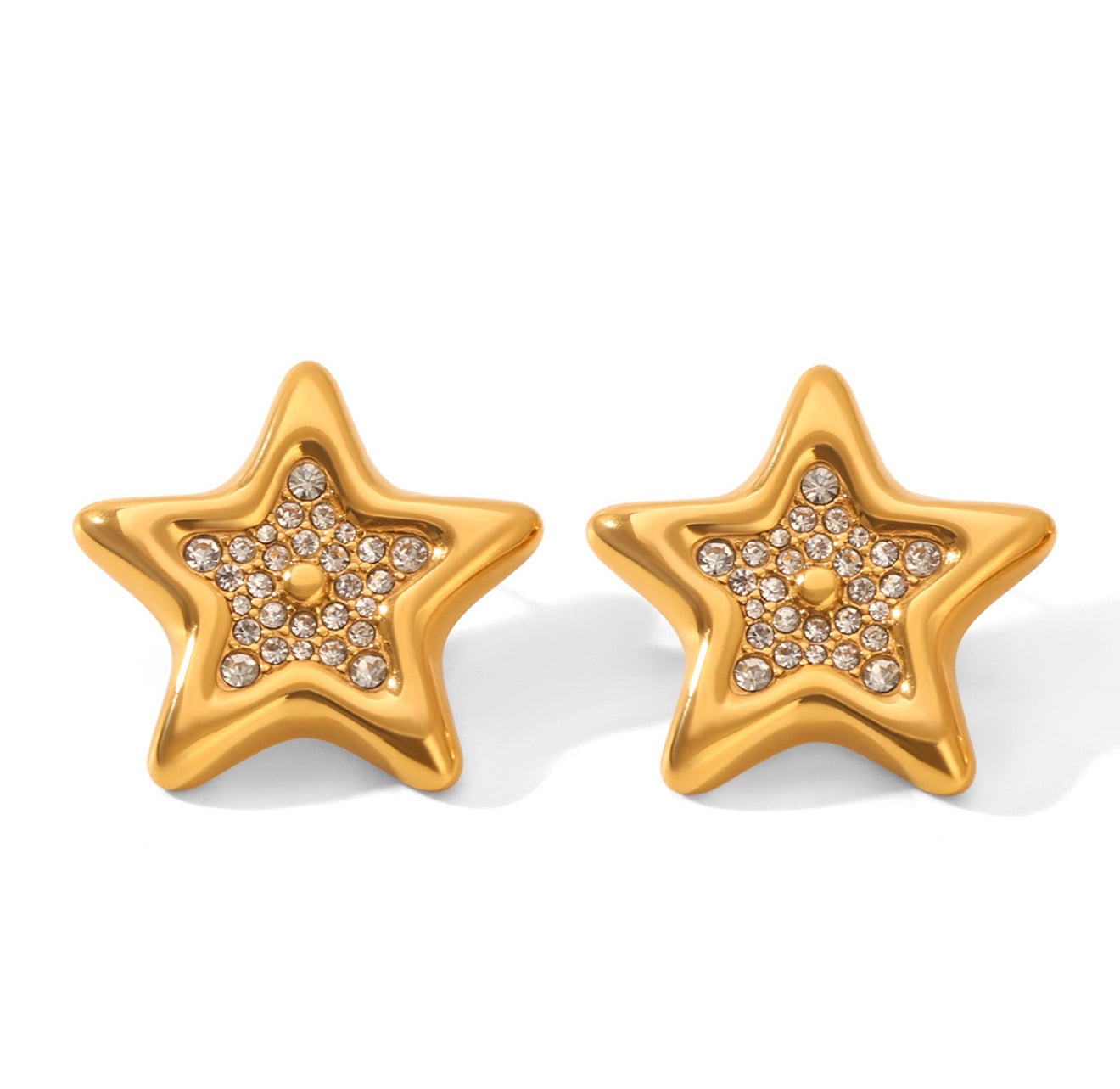 Diamond star earrings