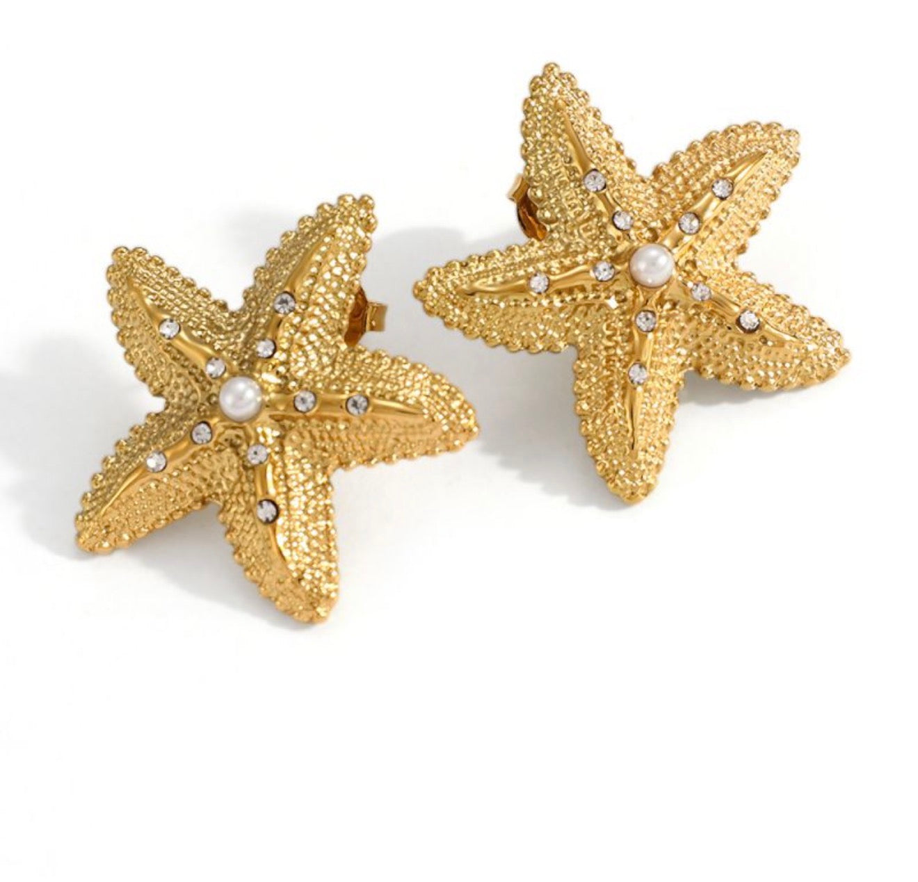 Starfish earrings and ring
