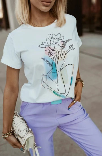 Abstract floral tshirt