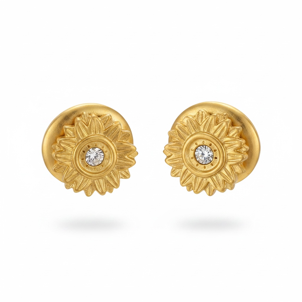 Sunflower Swarovski earrings