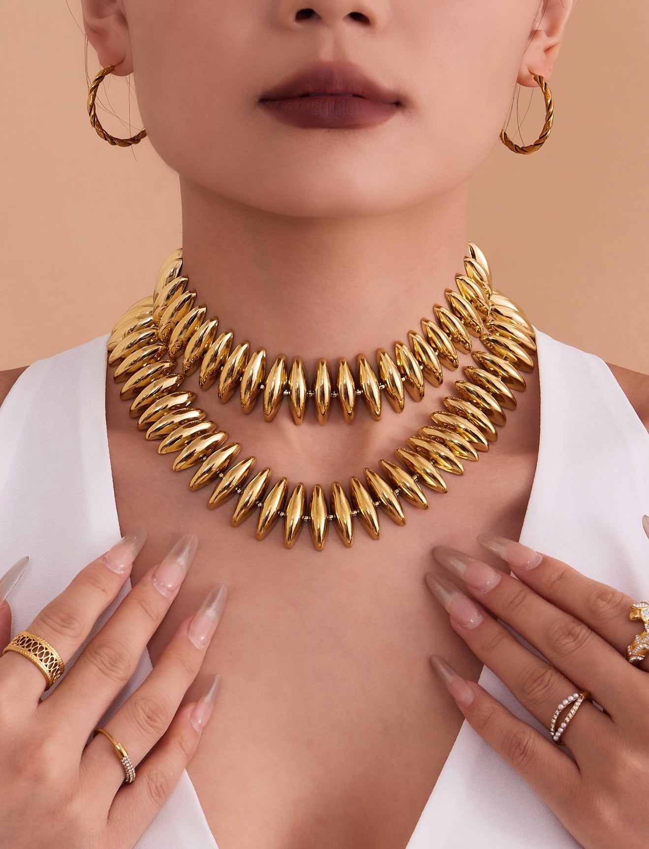 Punky necklace and bracelet